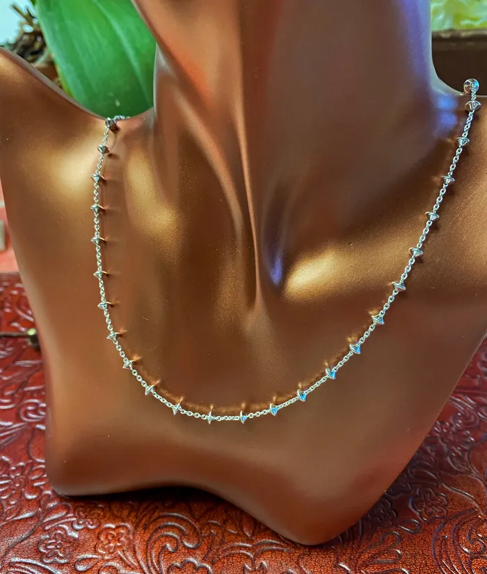 Elisa Ilana Rings Fancy Sterling Silver Station Chain