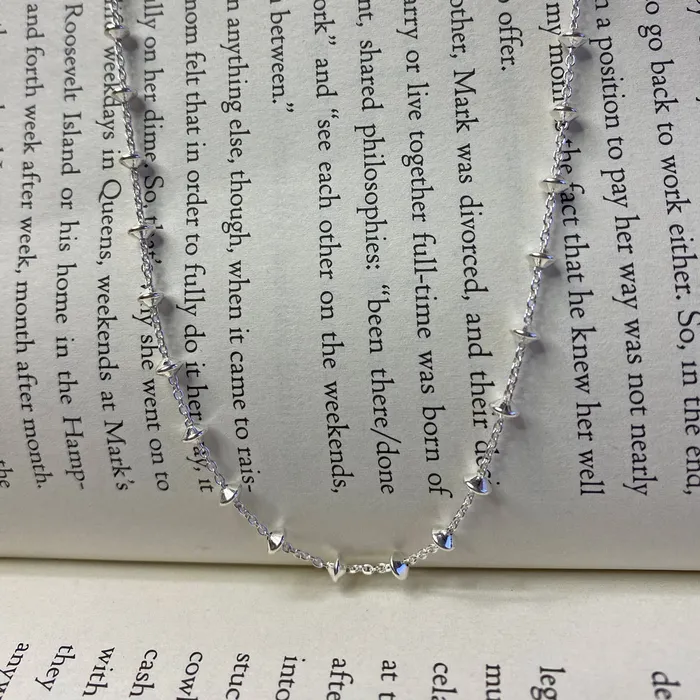 Elisa Ilana Rings Fancy Sterling Silver Station Chain