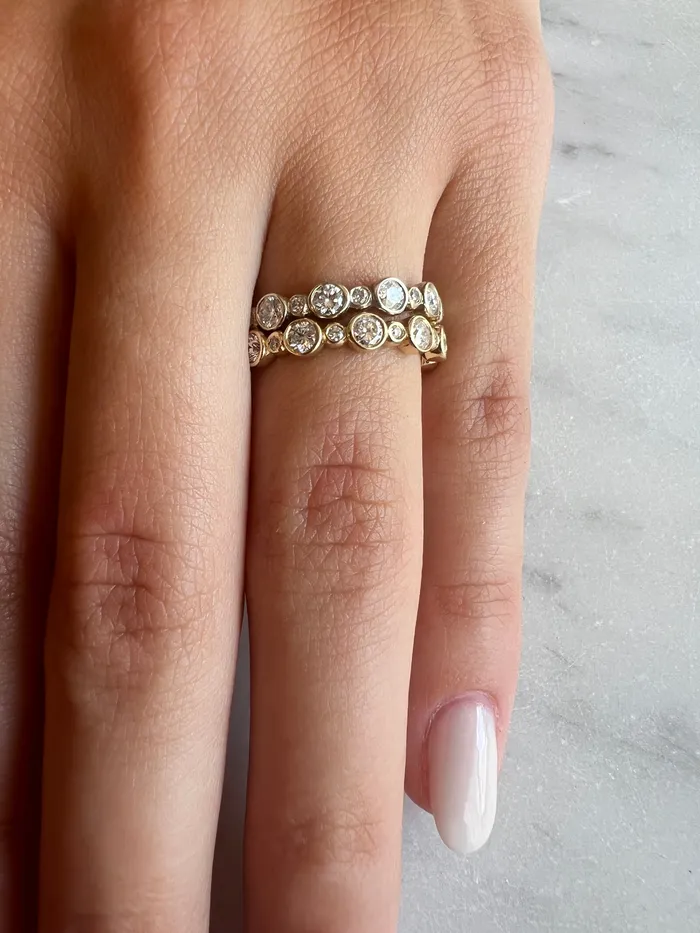 Emily Amey Jewelry Diamond Milestone Band in 14k Gold Rings