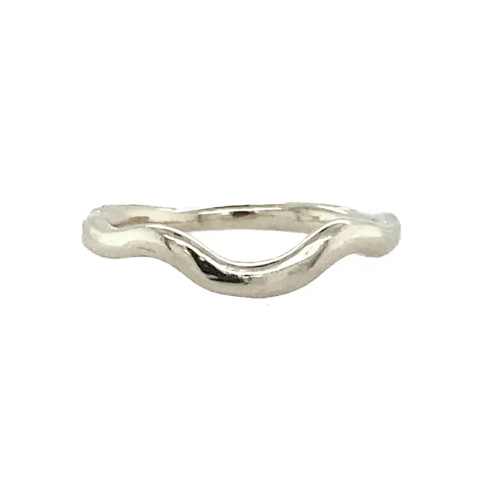 Emily Amey Jewelry Rings Simple Halo Band In Sterling Silver