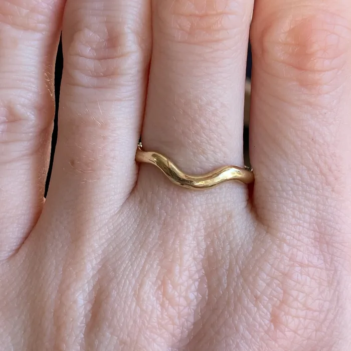 Emily Amey Jewelry Rings Simple Halo Band In Sterling Silver