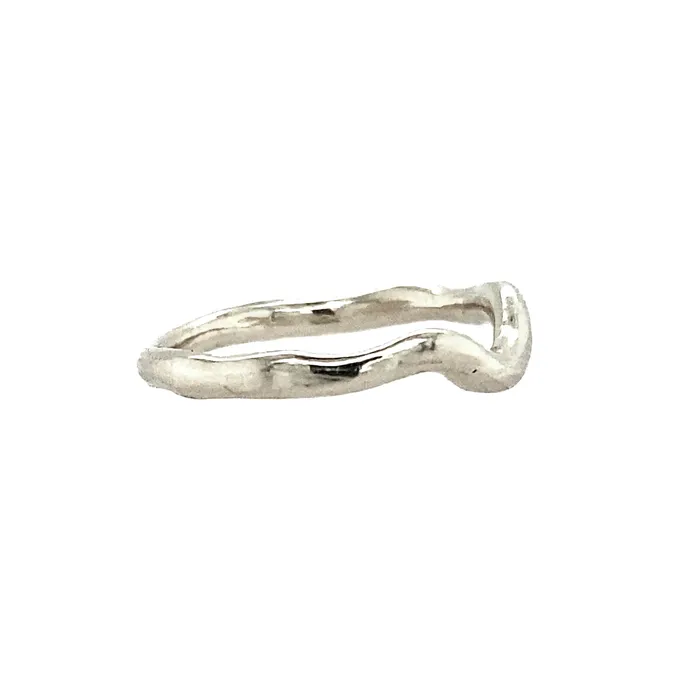 Emily Amey Jewelry Rings Simple Halo Band In Sterling Silver