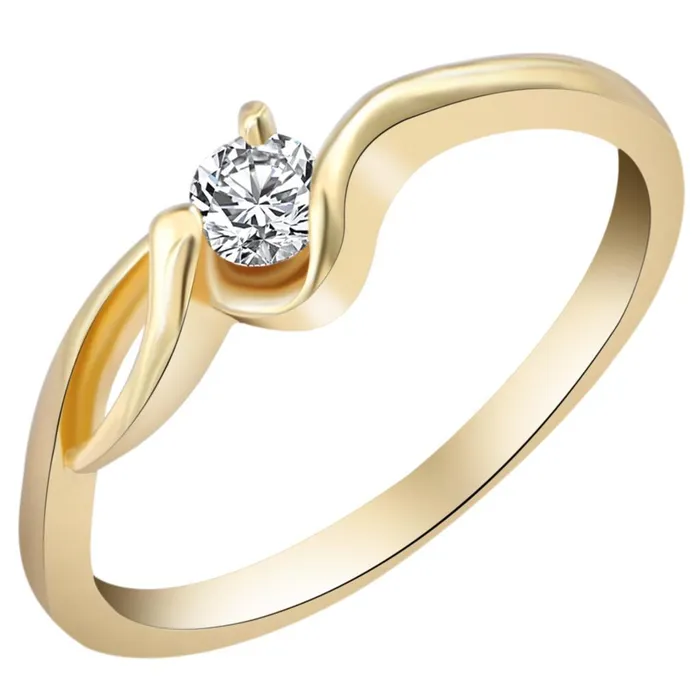 Gold Color with Unique Shaped Zirconia Cubic Ring for Women sparklingselections Rings Gold Color with Unique Shaped Zirconia Cubic Ring for Women sparklingselections Rings