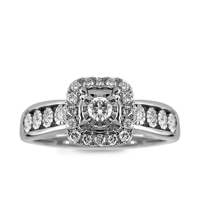 IDD USA LLC Rings 10K White Gold Diamond Promise Ring