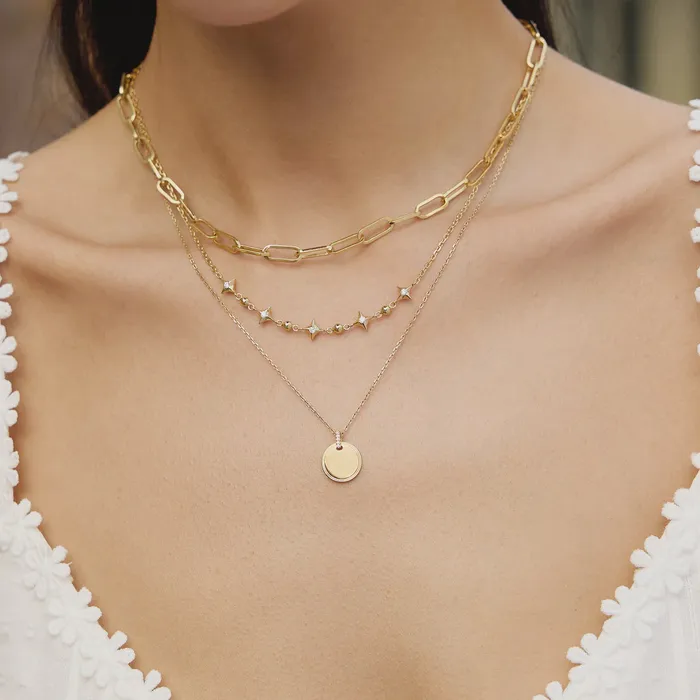 Necklaces Sunny Sparkler Sparkling Star Station Necklace Ania Haie