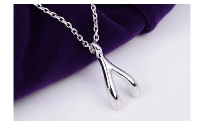 Necklaces Vintage Wishbone Maxi Pendant Necklace For Women sparklingselections