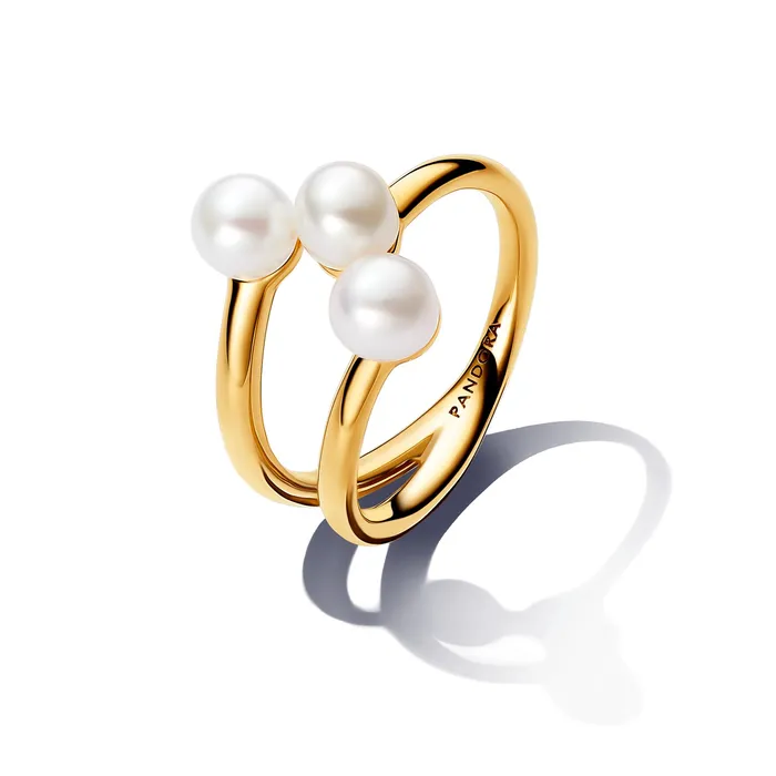 Pandora Rings Pandora Treated Freshwater Cultured Pearl Open Ring