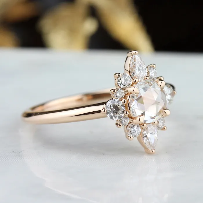 Parade 14Kt Lumiere RoseCut Diamond Engagement Ring Parade Designs Rings Parade 14Kt Lumiere RoseCut Diamond Engagement Ring Parade Designs Rings