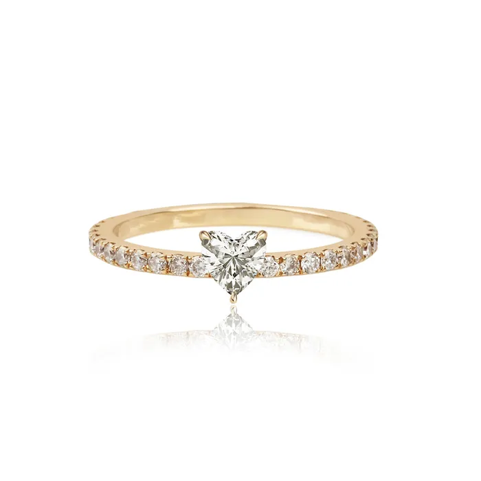 Rings Alev Jewelry Solitaire Diamond Pave Ring