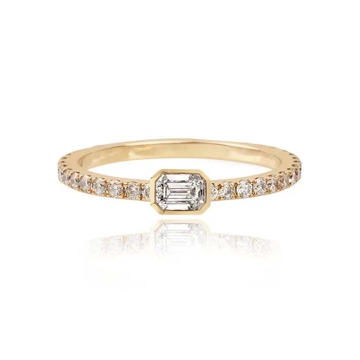 Rings Alev Jewelry Solitaire Diamond Pave Ring