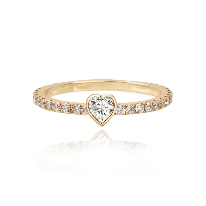 Rings Alev Jewelry Solitaire Diamond Pave Ring