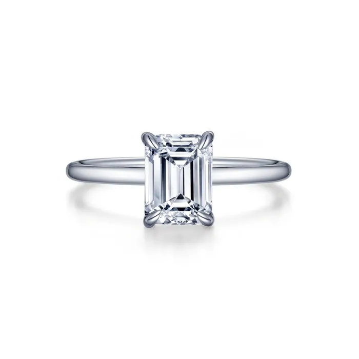 Rings Lafonn EmeraldCut Solitaire Engagement Ring