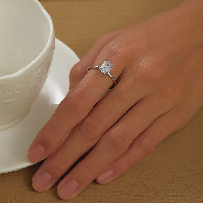 Rings Lafonn EmeraldCut Solitaire Engagement Ring