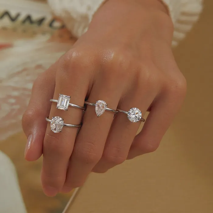 Rings Lafonn EmeraldCut Solitaire Engagement Ring
