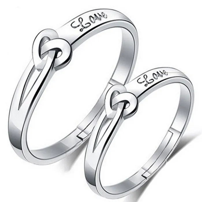 Rings sparklingselections Silver Color Heart WeddingEngagement Ring for Women Adjustable Rings sparklingselections Silver Color Heart WeddingEngagement Ring for Women Adjustable