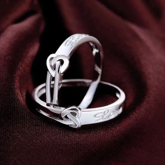 Rings sparklingselections Silver Color Heart WeddingEngagement Ring for Women Adjustable Rings sparklingselections Silver Color Heart WeddingEngagement Ring for Women Adjustable
