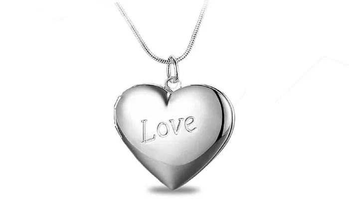 Rings sparklingselections Silver Plated Jewellery Heart and Love Necklaces