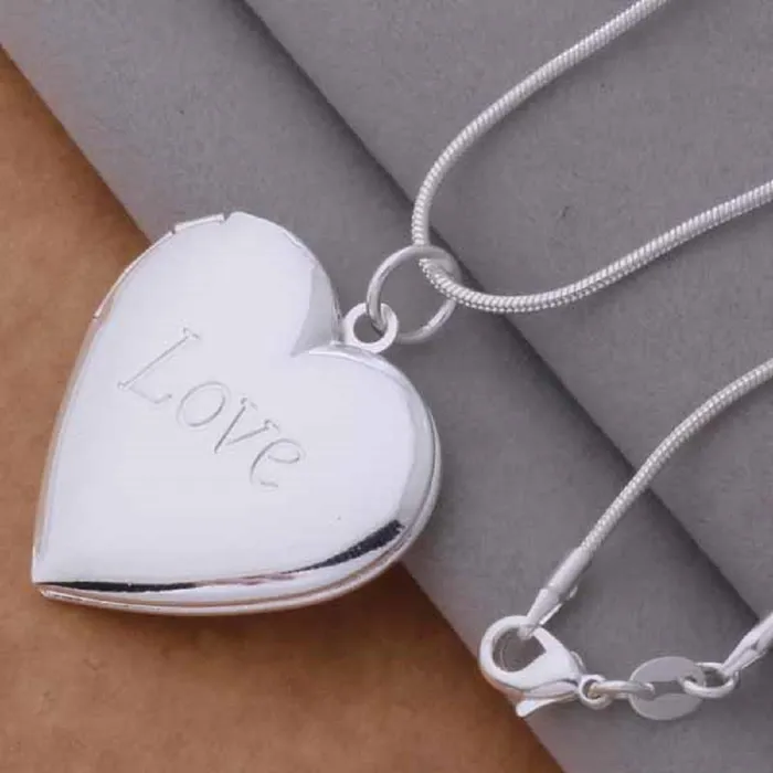 Silver Plated Heart And Love Pendants Necklaces sparklingselections Rings