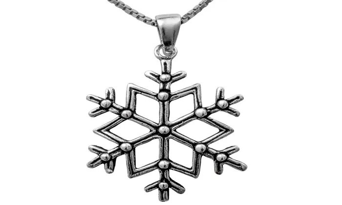 Silver Snowflake Necklace Pendant sparklingselections Necklaces