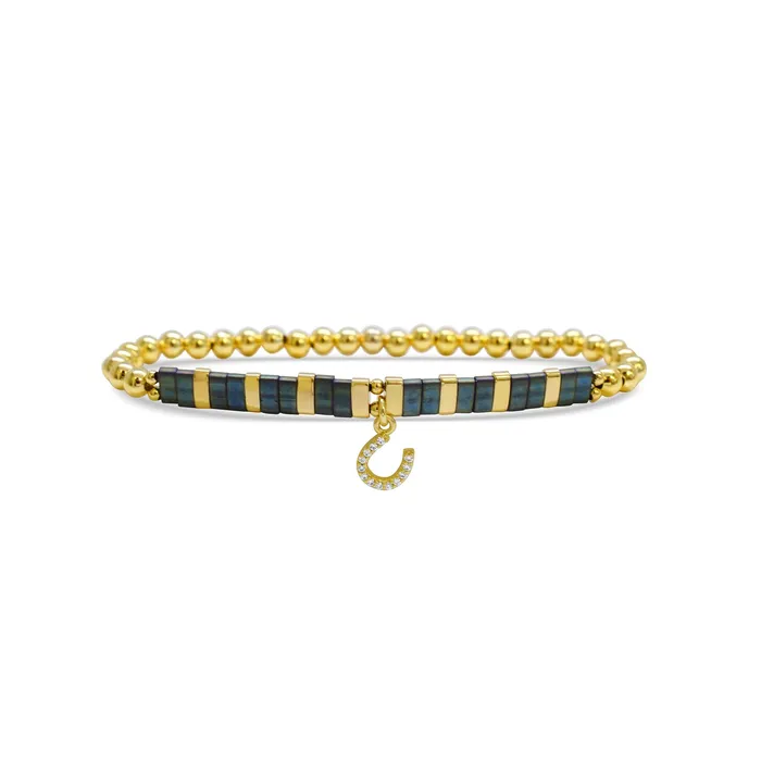 Skylar Paige So Charming Bead It Horseshoe Morse Code Bracelet Bracelets