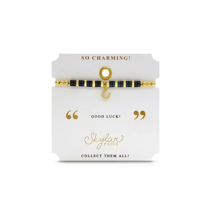 Skylar Paige So Charming Bead It Horseshoe Morse Code Bracelet Bracelets