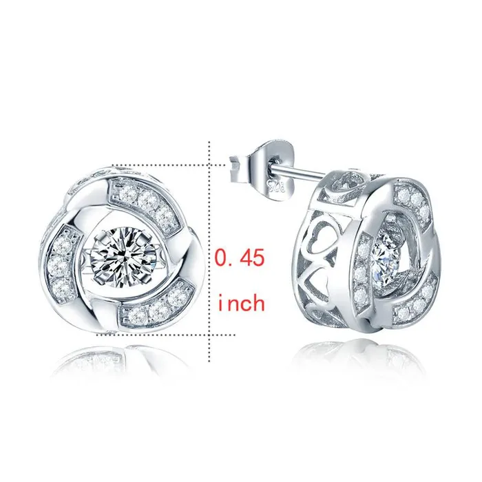 sparklingselections Earrings Silver Stud Earrings for Women sparklingselections Earrings Silver Stud Earrings for Women