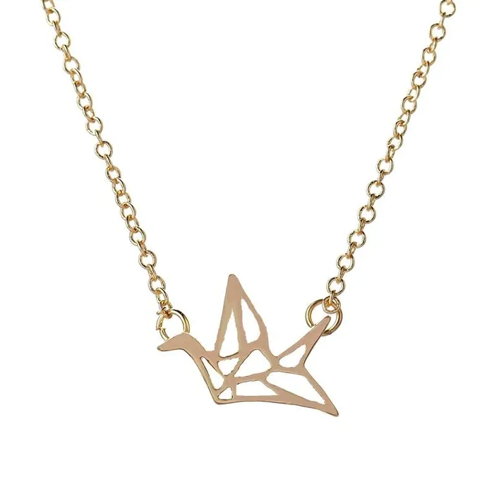 sparklingselections Gold Origami Crane Pendants Necklace Necklaces