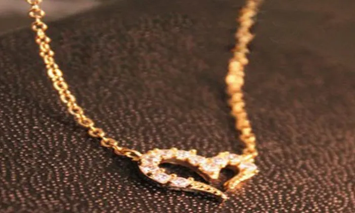 sparklingselections Necklaces Wishing Love Heart Shape Pendant Necklace
