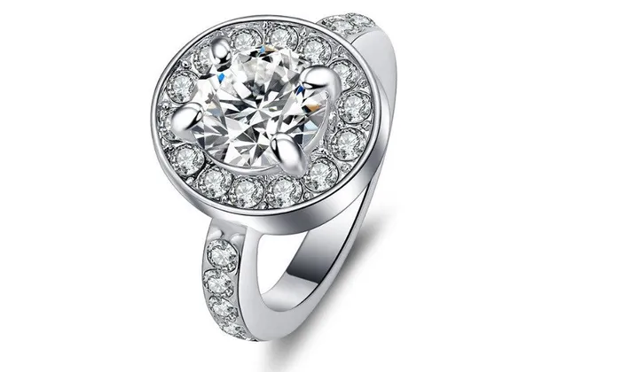 sparklingselections Rings Elegant CZ Rhinestone Ring For Women 678