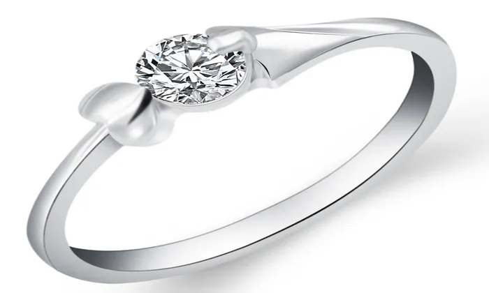 sparklingselections Round Cut White Crystal Cubic Engagement Ring For Women Rings sparklingselections Round Cut White Crystal Cubic Engagement Ring For Women Rings