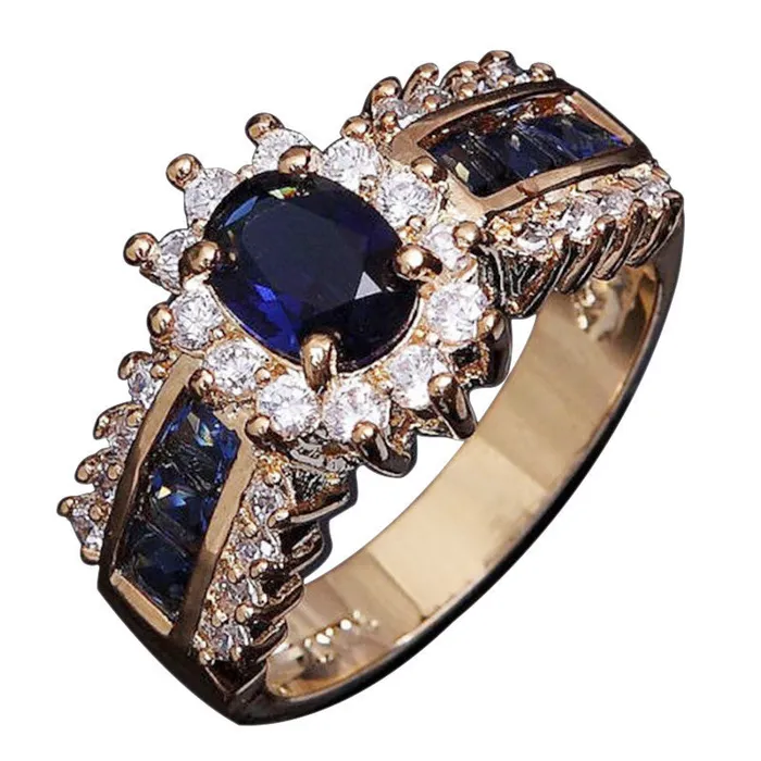 sparklingselections Trendy Blue Crystal Engagement Ring 6789101112 Rings