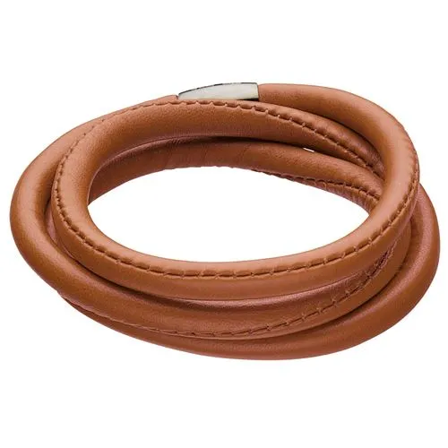 STORY by Kranz Ziegler Triple Wrap Camel Lambskin Bracelet STORY Bracelets