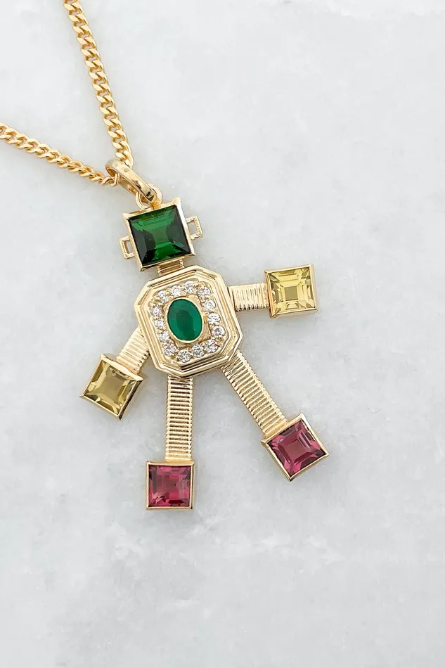 VAN Necklaces Disco Robot Necklace VAN Necklaces Disco Robot Necklace
