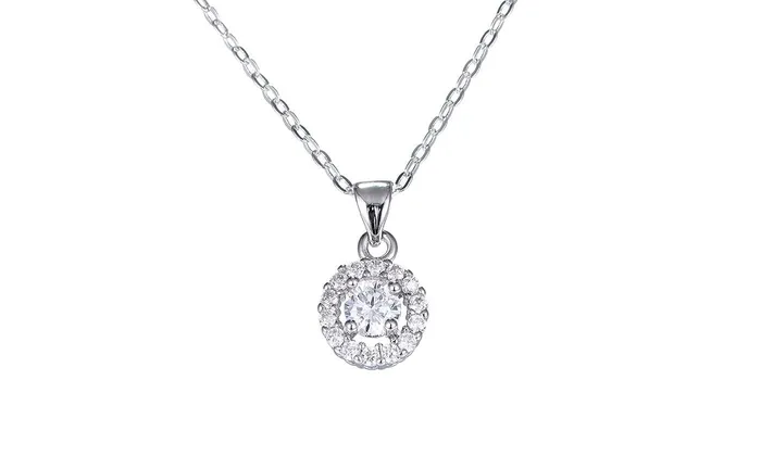 White Gold Color Pendant Necklace For Women sparklingselections Necklaces