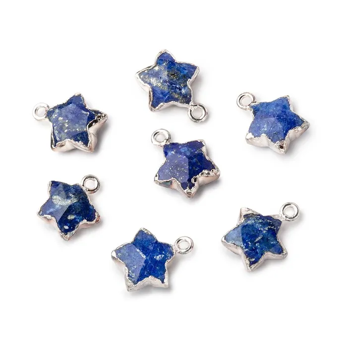 1314mm Silver Leafed Lapis Lazuli Faceted Star Focal Pendant 1 piece Beadsofcambaycom Necklaces 1314mm Silver Leafed Lapis Lazuli Faceted Star Focal Pendant 1 piece Beadsofcambaycom Necklaces