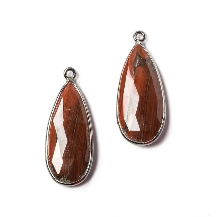 30x12mm Oxidized Silver Bezeled Red Jasper Pear Pendant Matching Set of 2 Beadsofcambaycom Necklaces 30x12mm Oxidized Silver Bezeled Red Jasper Pear Pendant Matching Set of 2 Beadsofcambaycom Necklaces