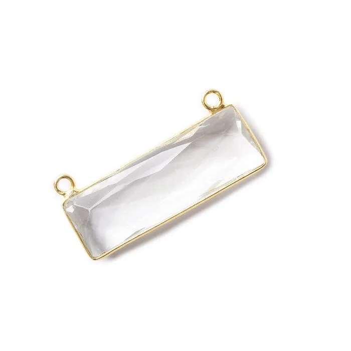 31x11mm Vermeil Bezel Crystal Quartz Bar 2 ring Connector East West 1 piece Beadsofcambaycom Rings 31x11mm Vermeil Bezel Crystal Quartz Bar 2 ring Connector East West 1 piece Beadsofcambaycom Rings