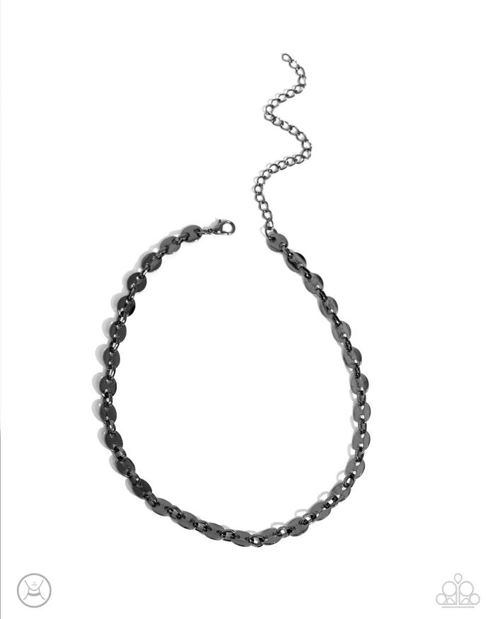 Abstract Advocate Black Necklace and Bracelet Set Jewelry by Bretta Paparazzi Accessories Necklaces