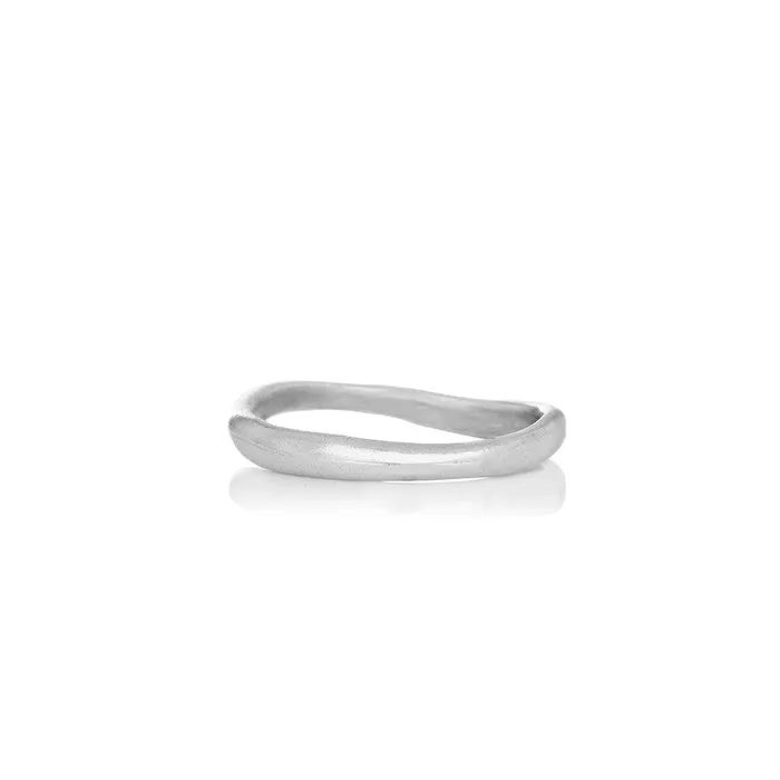 AURUM by Gubjrg Rings Mens solid white gold ring
