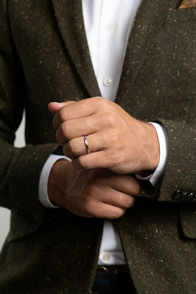 AURUM by Gubjrg Rings Mens solid white gold ring