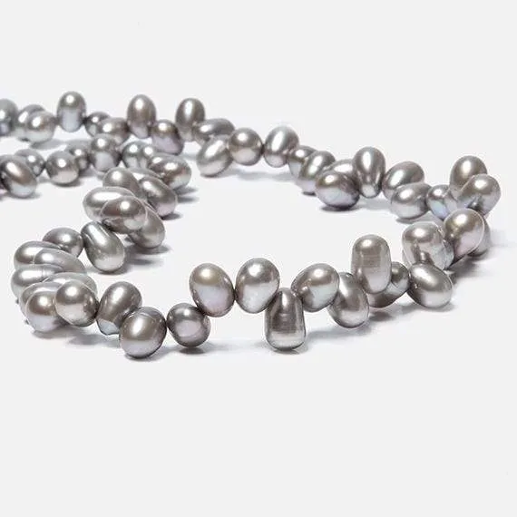 Beadsofcambaycom 7x58x6mm Steel Silver Top Drilled Oval Freshwater Pearls 16 inch 84 pcs Earrings Beadsofcambaycom 7x58x6mm Steel Silver Top Drilled Oval Freshwater Pearls 16 inch 84 pcs Earrings