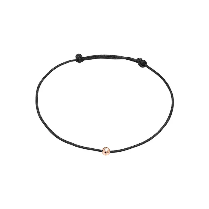 Black thread and rose gold diamond BRACELET Senso Diamonds Senso Diamonds Bracelets Black thread and rose gold diamond BRACELET Senso Diamonds Senso Diamonds Bracelets