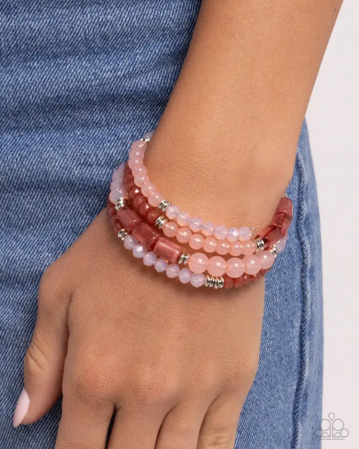 Bracelets Paparazzi Accessories Defaced Dance Pink Bracelet Jewelry by Bretta