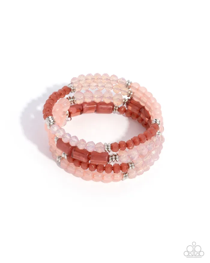 Bracelets Paparazzi Accessories Defaced Dance Pink Bracelet Jewelry by Bretta