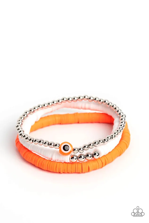 Bracelets Paparazzi Accessories EYE Have A Dream Orange Bracelet Jewelry by Bretta