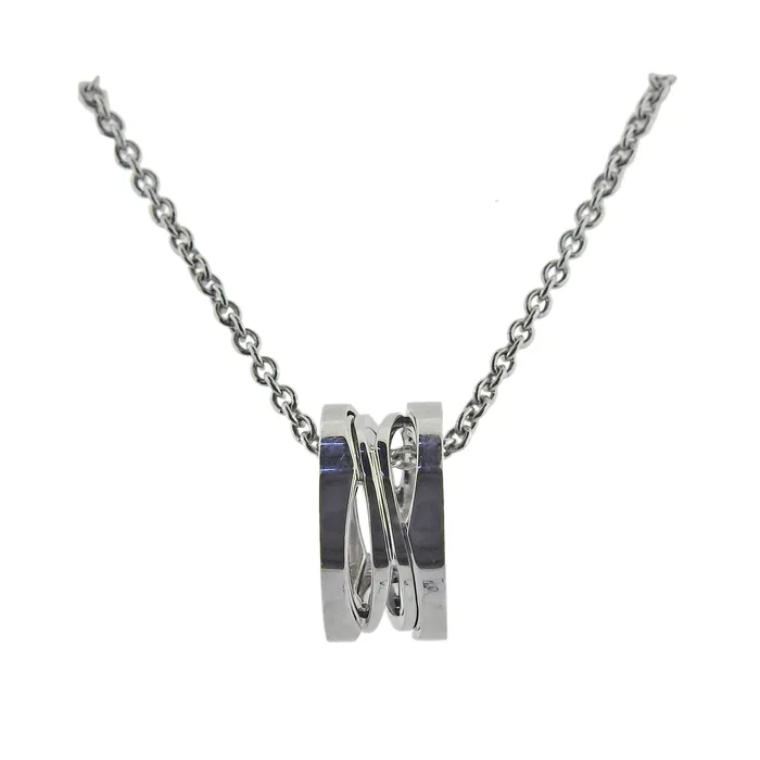 Bulgari BZero1 White Gold Pendant Necklace Bvlgari Necklaces
