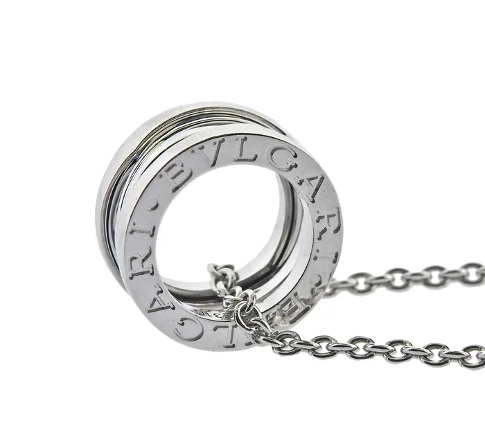 Bulgari BZero1 White Gold Pendant Necklace Bvlgari Necklaces