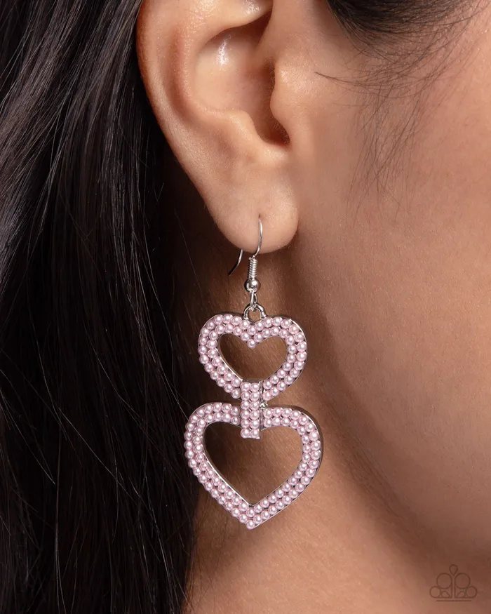 Dedicated Darling Pink Earrings Jewelry by Bretta Paparazzi Accessories Earrings
