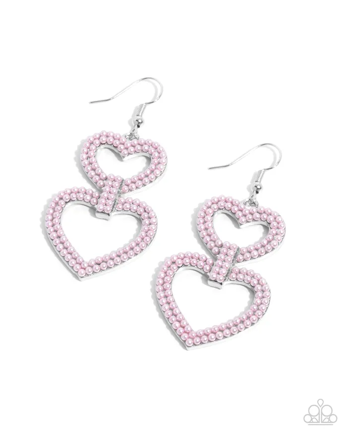 Dedicated Darling Pink Earrings Jewelry by Bretta Paparazzi Accessories Earrings