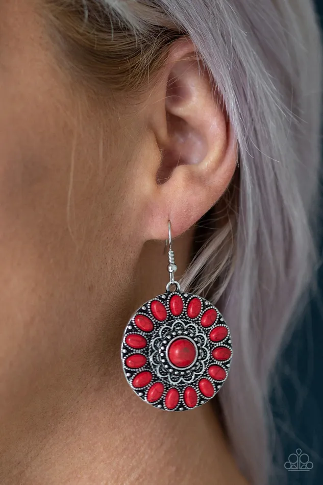 Earrings Desert Palette Red Earrings Jewelry by Bretta Paparazzi Accessories